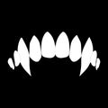 Vampire teeth vector isolated on black background Royalty Free Stock Photo