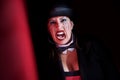Vampire woman in top hat Royalty Free Stock Photo