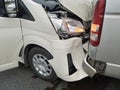 Van accident involving two car