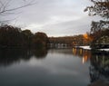 Van Cortlandt Park at night in winter