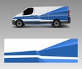 Van decal wrap design vector for Company branding . Graphic wrap decal and sticker template vector