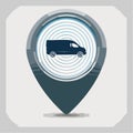 Van Delivery Service Location Tracking Icon Royalty Free Stock Photo
