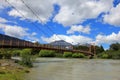 Van driving over bridge, Carretera Austral, Chile Royalty Free Stock Photo