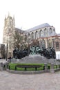 Van Eyck Brothers monument in Ghent, Belgium