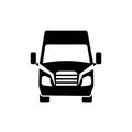 Van front view icon vector on white background, van front view trendy filled icons from Transport collection, van front Royalty Free Stock Photo
