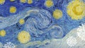 Van Gogh`s The Starry Night coronavirus pandemic remix banner