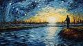 Van Gogh Starry Night Painting: Expressionist Imagery And Coastal Views