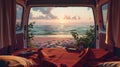 The Van Life Beachview.AI generated image Royalty Free Stock Photo