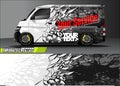 Van livery graphic vector. abstract grunge background design for vehicle vinyl wrap and car branding