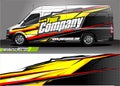 Van livery graphic vector. abstract grunge background design for vehicle vinyl wrap and car branding Royalty Free Stock Photo