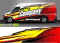 Van livery graphic vector. abstract grunge background design for vehicle vinyl wrap and car branding Royalty Free Stock Photo