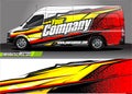 Van livery graphic vector. abstract grunge background design for vehicle vinyl wrap and car branding