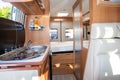 Van modern wooden white interior camper of new motorhome rv for vanlife