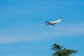 N51SZ, a Beechcraft Super King Air 200 twin-turboprop BE20 owned by Valley Oaks Air LLC,  descends for a landing at Van Nuys A Royalty Free Stock Photo