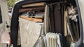 A van packed full of house removals clearance garbage Royalty Free Stock Photo