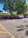 Van taxi pink color for pangkor island