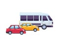 Van and taxi transport vehicles