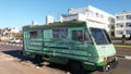 Turistas argentinos viajando de motor home no Brasil. Cidade de Torres, Rio Grande do SUl Royalty Free Stock Photo