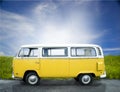 Van vintage yellow Royalty Free Stock Photo