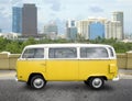 Van vintage yellow Royalty Free Stock Photo