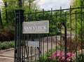 Van Vleck House & Gardens Sign Royalty Free Stock Photo