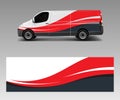 Van Wrap design template vector with wave shapes, decal, wrap, and sticker template vector Royalty Free Stock Photo