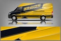 Van Wrap Livery design. Ready print wrap design for Van. - Vector Royalty Free Stock Photo