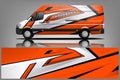 Van Wrap Livery design. Ready print wrap design for Van. - Vector Royalty Free Stock Photo