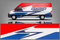 Van Wrap Livery design. Ready print wrap design for Van. - Vector