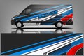 Van Wrap Livery design. Ready print wrap design for Van. - Vector