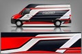 Van Wrap Livery design. Ready print wrap design for Van. - Vector