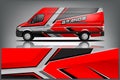 Van Wrap Livery design. Ready print wrap design for Van. - Vector