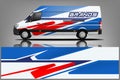 Van Wrap Livery design. Ready print wrap design for Van. - Vector Royalty Free Stock Photo