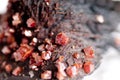 vanadinite crystals mineral samples Royalty Free Stock Photo