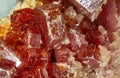 Vanadite minerals under the microscope Royalty Free Stock Photo