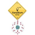 Vanadium periodic elements. Business artwork vector graphics