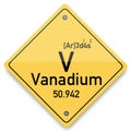 Vanadium periodic elements. Business artwork vector graphics