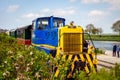 An old locomotive of a tourist train in Saint Valery sur Somme. France.