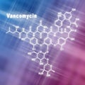 Vancomycin molecule, antibiotic, chemical structure