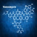 Vancomycin molecule, antibiotic, chemical structure