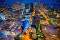 Vancouver aerial skyline at night, British Columbia, Canada Royalty Free Stock Photo