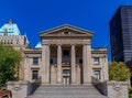 Vancouver Art Gallery on Robson Square built in Roman style in B Royalty Free Stock Photo