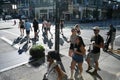 Vancouver, BC, Canada - August 15, 2023: People on the street in downtown of Vancouver Royalty Free Stock Photo