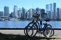 Vancouver, BC, Canada - August 16, 2023: Vancouver waterfront with downtown in the background Royalty Free Stock Photo