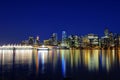 Vancouver BC Canada City Skyline Reflection at Blue Hour