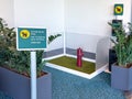 An Animal Relief Area indoor puppy potty at the Vancouver International Airport