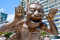 A-maze-ing Laughter is a 2009 bronze sculpture Royalty Free Stock Photo