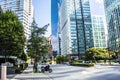 Vancouver, BC Canada - Septembre 2, 2020: Skyscrapers Street View Of Corporate Buildings Royalty Free Stock Photo