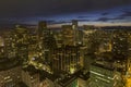 Vancouver BC City Downtown at Dusk Royalty Free Stock Photo