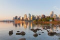 Vancouver BC City Skyline Morning in Canada Royalty Free Stock Photo